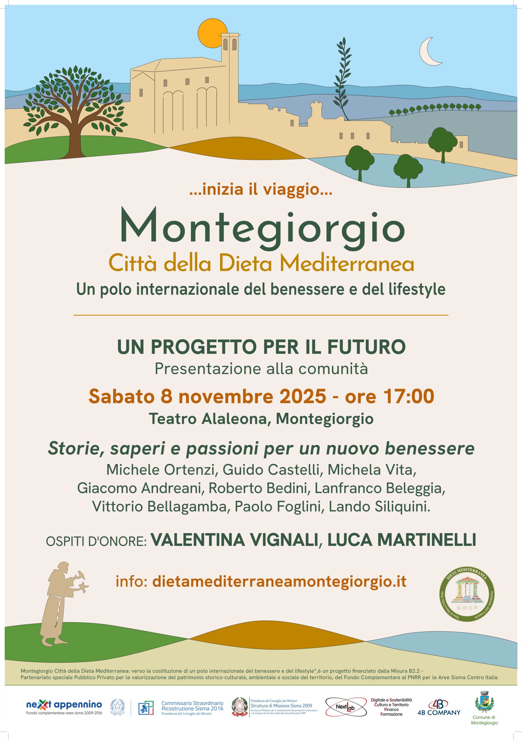 Save the date e invito all'evento di presentazione del progetto Montegiorgio città della dieta mediterranea